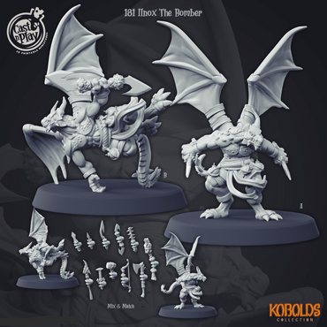 3D Printed Cast n Play Ilnox The Bomber 28mm 32mm D&D (Online Only)