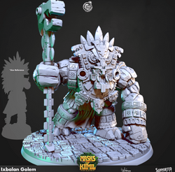 3D Printed Cast n Play Ixbalan Golem Masks of Kiimil 28 32mm D&D (Online Only)