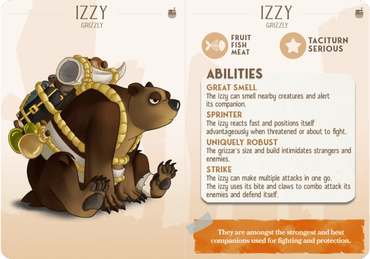 3D Printed Cast n Play Izzy - The Grizzly Bear Companions 28mm 32mm D&D (Online Only)