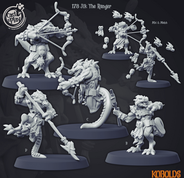 3D Printed Cast n Play Jik The Ranger 28mm 32mm D&D (Online Only)