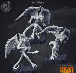 3D Printed Cast n Play Kafteros Set Mount Magma Collection 28mm 32mm D&D (Online Only)