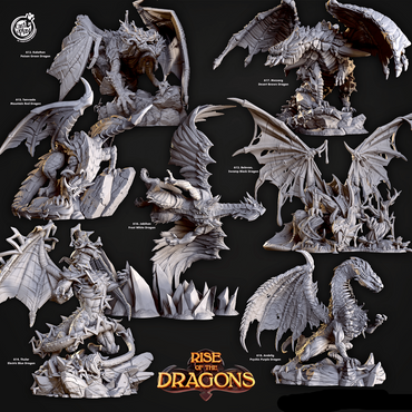 3D Printed Cast n Play Kalothen Poison Green Dragon Rise of the Dragons 28 32mm D&D (Online Only)