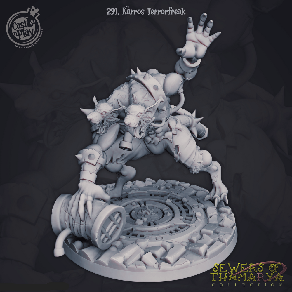 3D Printed Cast n Play Karros Terrorfreak Sewers of Thamarya 28mm 32mm D&D (Online Only)