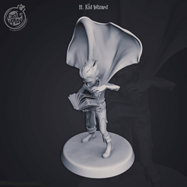 3D Printed Cast n Play Kid Wizard 28mm 32mm D&D (Online Only)