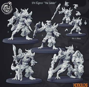 3D Printed Cast n Play Kigrux The Leader Dragon Seekers 28 32mm D&D (Online Only)