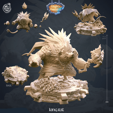 3D Printed Cast n Play King Rat Kingdom Of Thamarya 28mm 32mm D&D (Online Only)