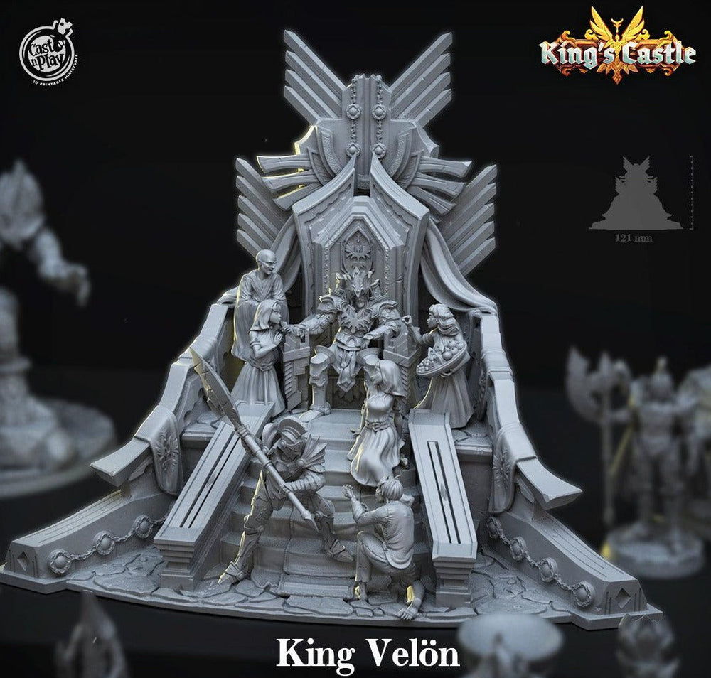 3D Printed Cast n Play King Velon King's Castle 28 32mm D&D (Online Only)