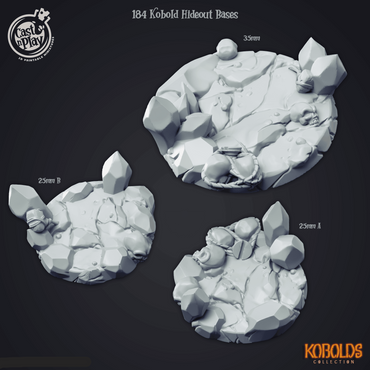 3D Printed Cast n Play Kobold Bases- Kobolds Collection 28mm 32mm D&D (Online Only)
