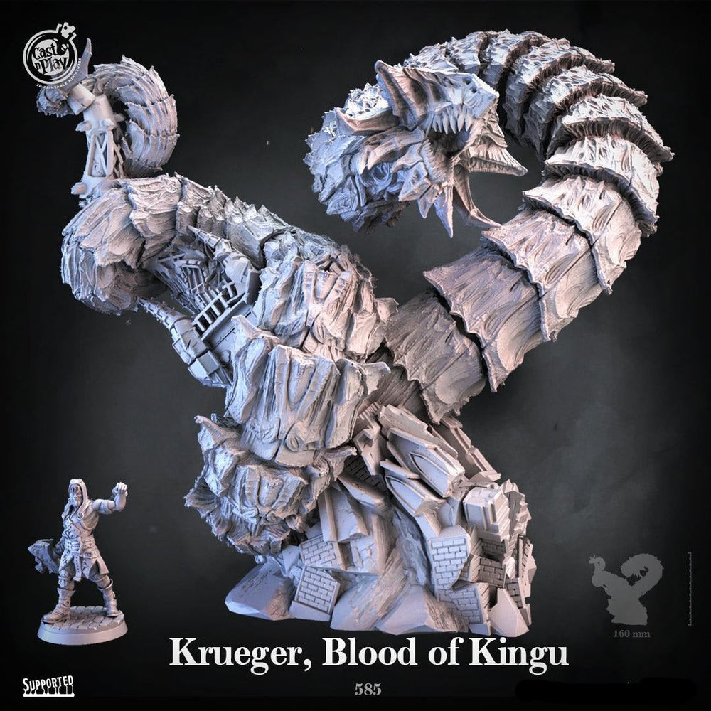 3D Printed Cast n Play Krueger, Blood of Kingu 28 32mm D&D (Online Only)