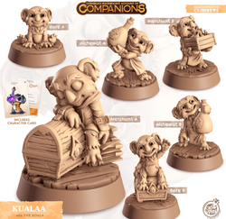 3D Printed Cast n Play Kualaa - Koala Companions 28mm 32mm D&D (Online Only)