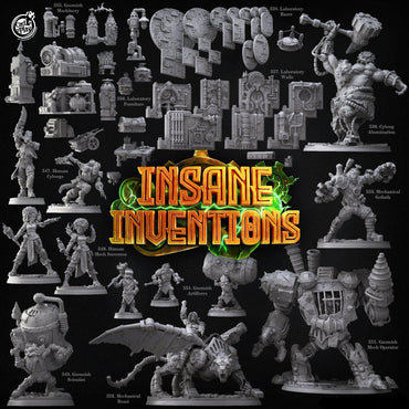 3D Printed Cast n Play Laboratory Furniture Insane Inventions 28mm 32mm D&D (Online Only)