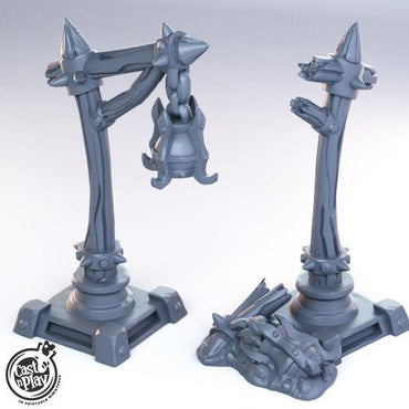 3D Printed Cast n Play - Lamp Posts 28mm 32mm D&D (Online Only)