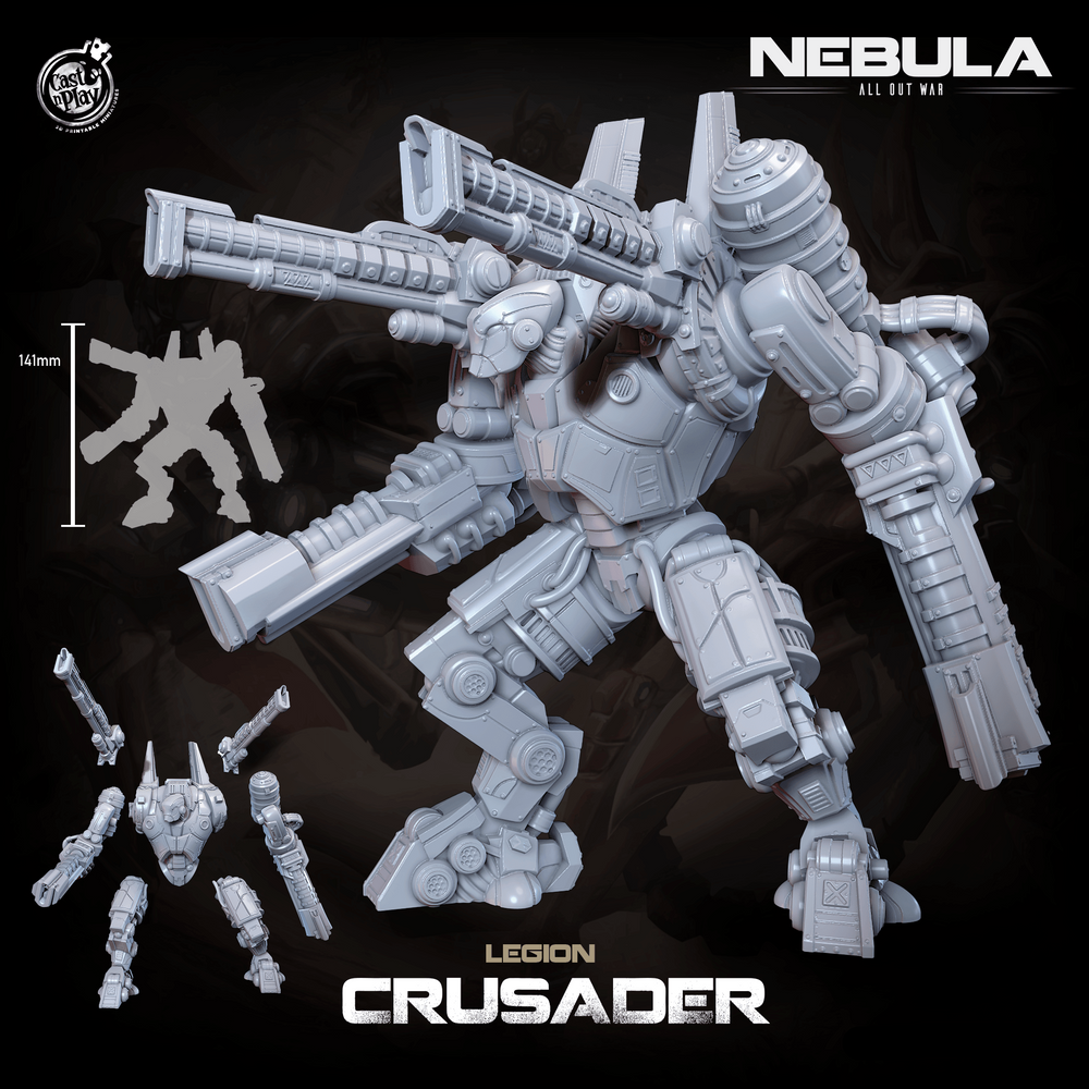 3D Printed Cast n Play Legion Crusader (Titan) Nebula All Out War 28mm 32mm D&D (Online Only)
