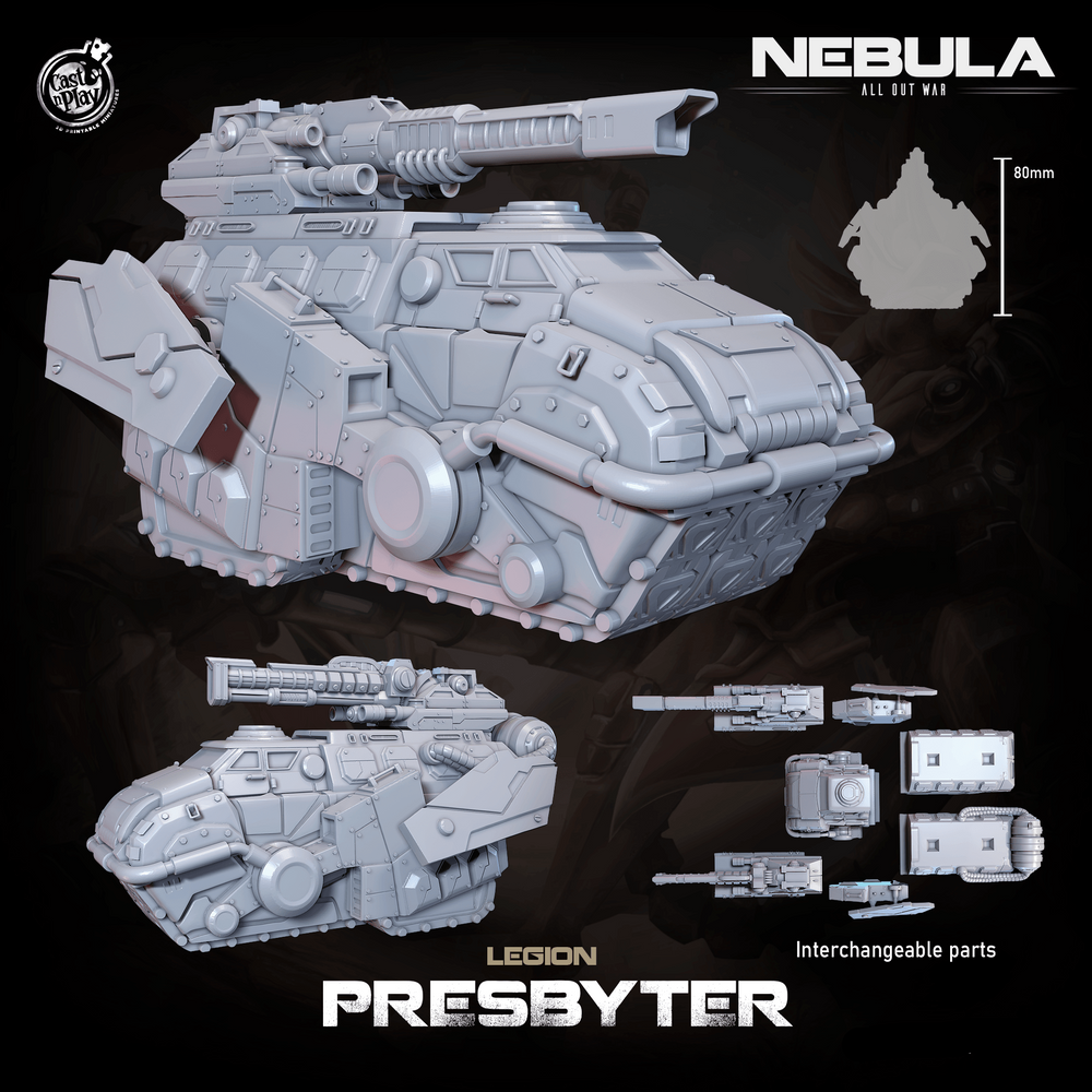 3D Printed Cast n Play Legion Presbyter (Tank) Nebula All Out War 28mm 32mm D&D (Online Only)