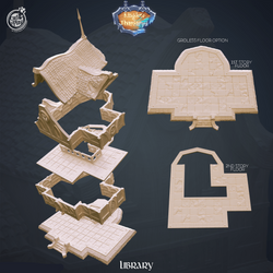 3D Printed Cast n Play Library Kingdom Of Thamarya 28mm 32mm D&D (Online Only)