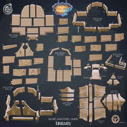 3D Printed Cast n Play Library Kingdom Of Thamarya 28mm 32mm D&D (Online Only)