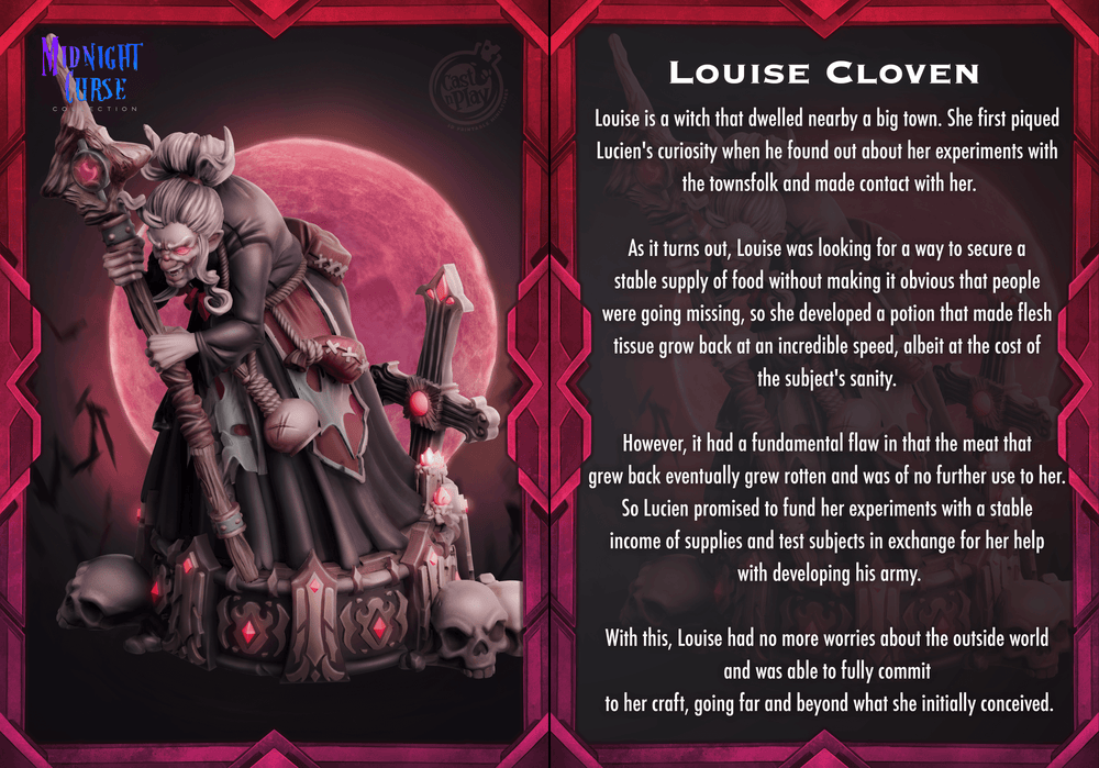 3D Printed Cast n Play Louise Cloven Midnight Curse Collection 28 32mm D&D (Online Only)