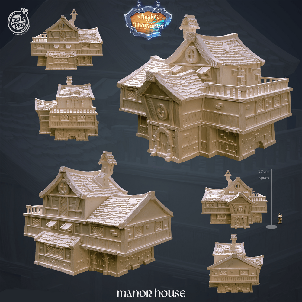 3D Printed Cast n Play Mannor House Kingdom Of Thamarya 28mm 32mm D&D (Online Only)