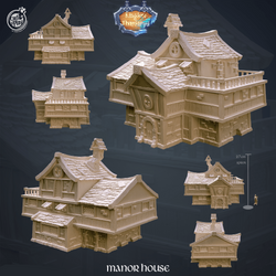 3D Printed Cast n Play Mannor House Kingdom Of Thamarya 28mm 32mm D&D (Online Only)