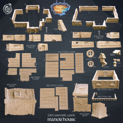 3D Printed Cast n Play Mannor House Kingdom Of Thamarya 28mm 32mm D&D (Online Only)