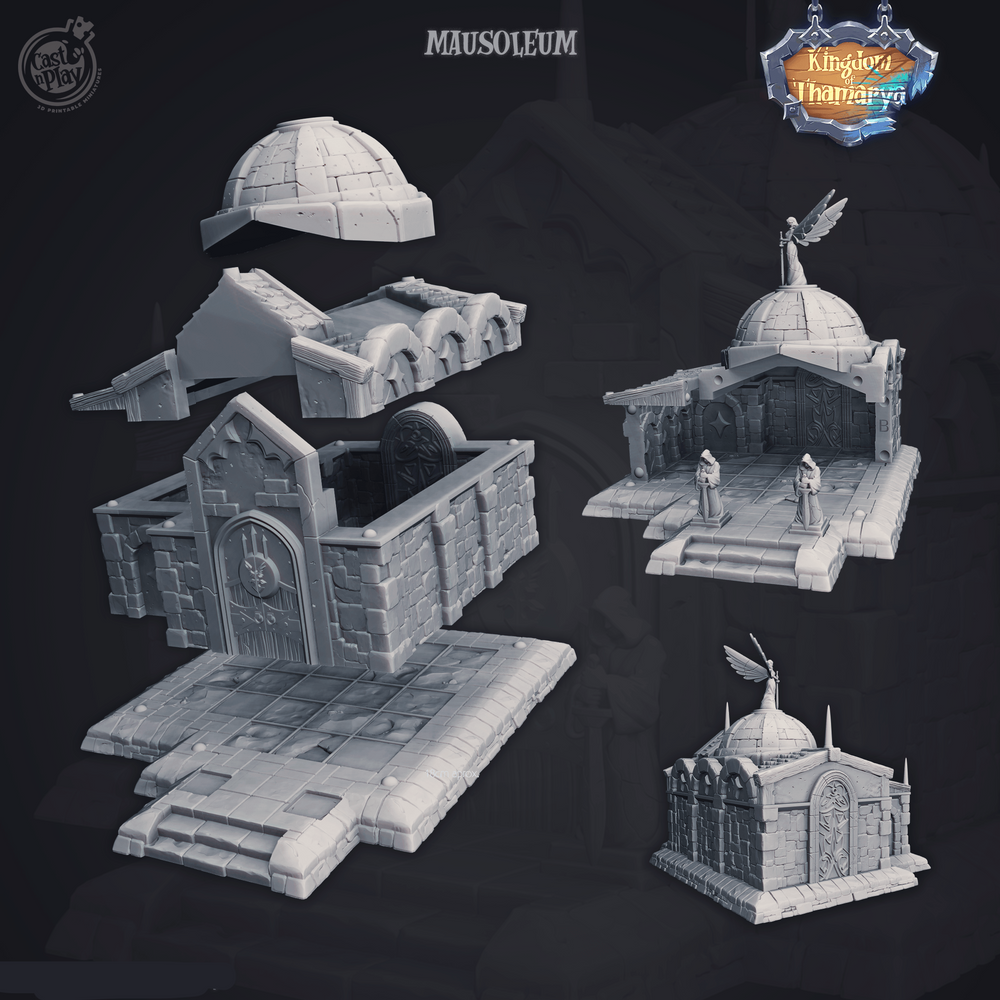 3D Printed Cast n Play Mausoleum Kingdom Of Thamarya 28mm 32mm D&D (Online Only)