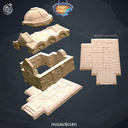 3D Printed Cast n Play Mausoleum Kingdom Of Thamarya 28mm 32mm D&D (Online Only)