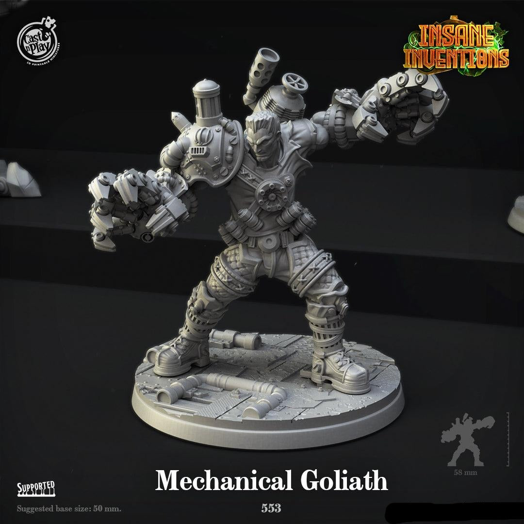 3D Printed Cast n Play Mechanical Goliath Insane Inventions 28mm 32mm D&D (Online Only)