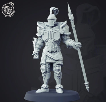 3D Printed Cast n Play Medieval Knight 28mm 32mm D&D (Online Only)