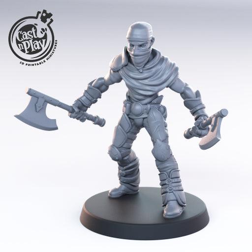 3D Printed Cast n Play Melee Bandit 28mm 32mm D&D (Online Only)