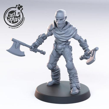 3D Printed Cast n Play Melee Bandit 28mm 32mm D&D (Online Only)