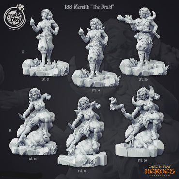 3D Printed Cast n Play Mereith the Druid Heroes Vol. 1 28mm 32mm D&D (Online Only)