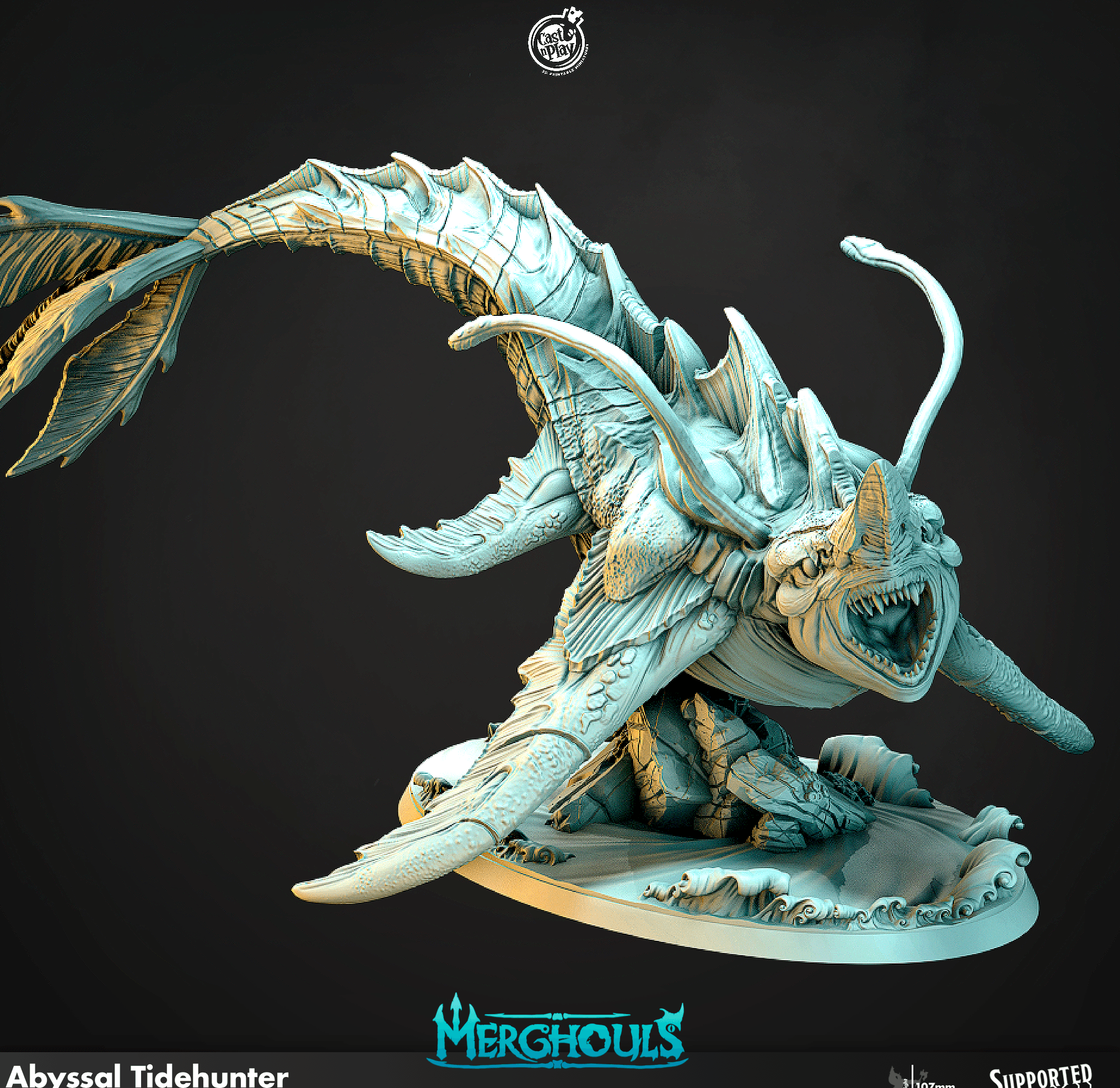 3D Printed Cast n Play Merghouls Abyssal Tidehunter 28mm 32mm D&D (Online Only)