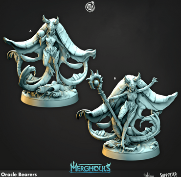 3D Printed Cast n Play Merghouls Oracle Bearers 28mm 32mm D&D (Online Only)
