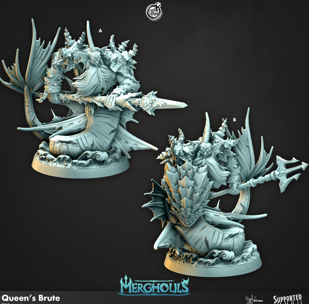 3D Printed Cast n Play Merghouls Queens Brute 28mm 32mm D&D (Online Only)