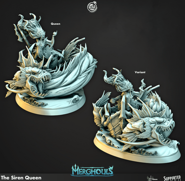 3D Printed Cast n Play Merghouls The Siren Queen 28mm 32mm D&D (Online Only)