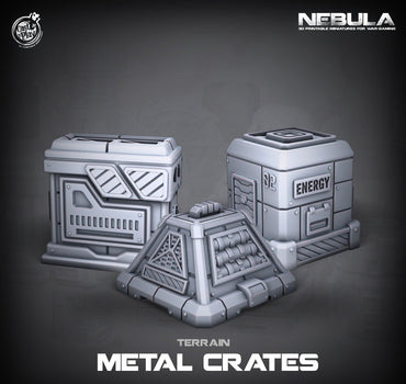 3D Printed Cast n Play Metal Crates Nebula Origins 28mm 32mm D&D (Online Only)