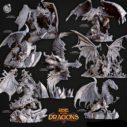 3D Printed Cast n Play Mezsarg Desert Brown Dragon Rise of the Dragons 28 32mm D&D (Online Only)