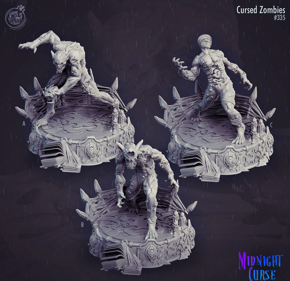 3D Printed Cast n Play Midnight Curse - Cursed Zombies 28mm 32mm D&D (Online Only)