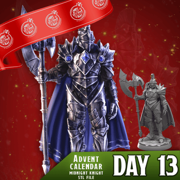 3D Printed Cast n Play Midnight Knight 28mm 32mm D&D (Online Only)