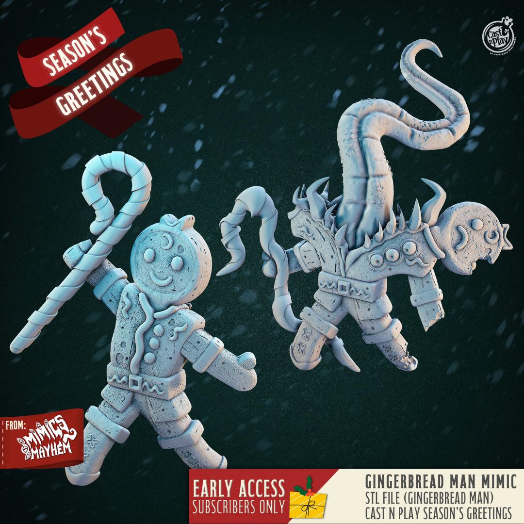 3D Printed Cast n Play Mimics Mayhem - GingerBread man mimic 28mm 32mm D&D (Online Only)