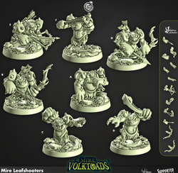 3D Printed Cast n Play Mire Leafshooters -Mire Volktoads  28mm 32mm D&D (Online Only)
