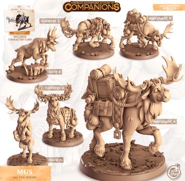 3D Printed Cast n Play Mus - The Moose Companions 28mm 32mm D&D (Online Only)