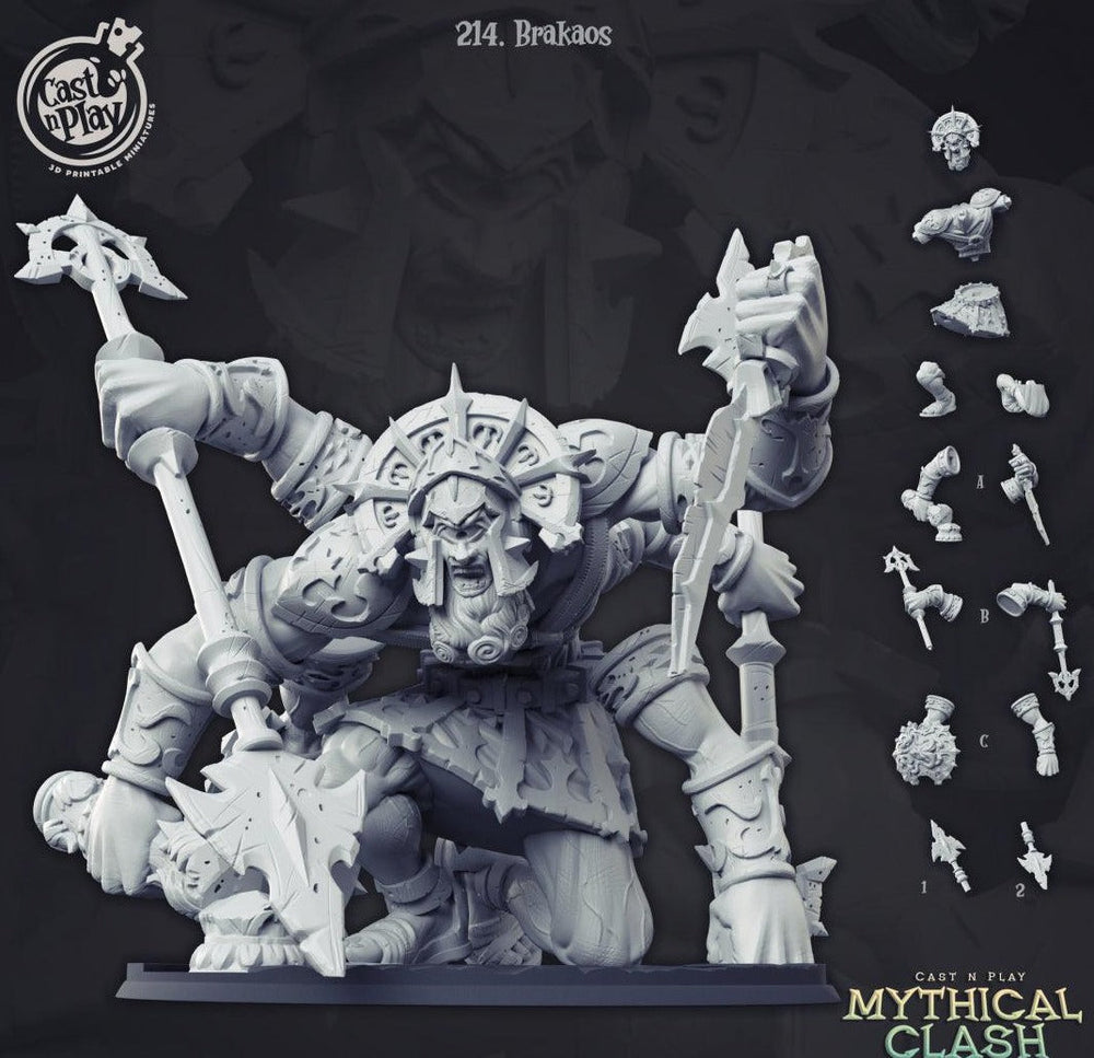 3D Printed Cast n Play Mythical Clash Collection - Brakaos  28mm 32mm D&D (Online Only)