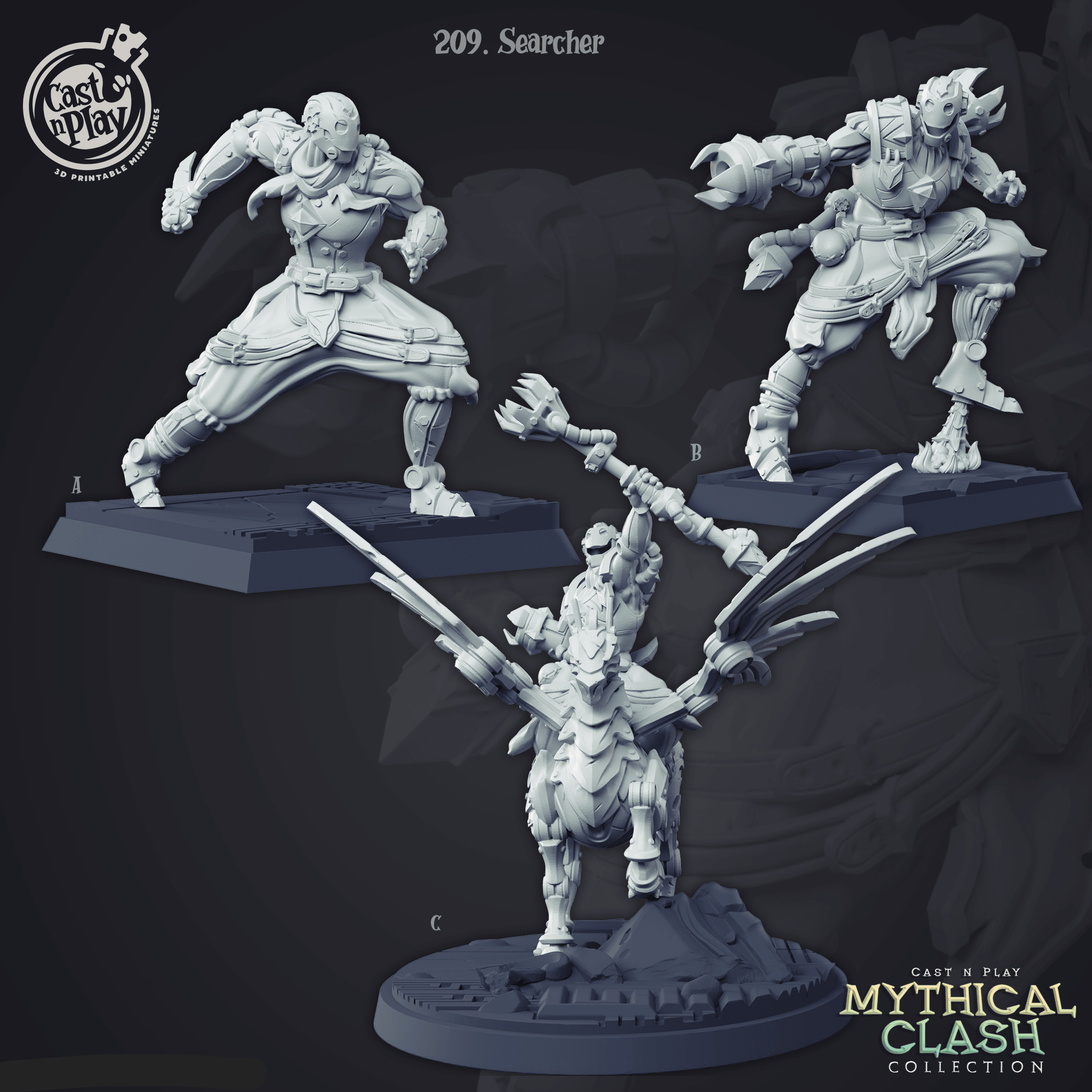 3D Printed Cast n Play Mythical Clash Collection - Searcher 28mm 32mm D&D (Online Only)