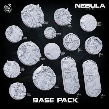 3D Printed Cast n Play Nebula Bases Pack Nebula All Out War 28mm 32mm D&D (Online Only)
