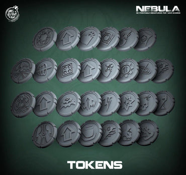 3D Printed Cast n Play Nebula Faction Tokens Nebula All Out War 28mm 32mm D&D (Online Only)