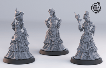 3D Printed Cast n Play Noble Female Townsfolk 28mm 32mm D&D (Online Only)