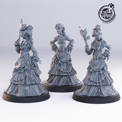 3D Printed Cast n Play Noble Female Townsfolk 28mm 32mm D&D (Online Only)