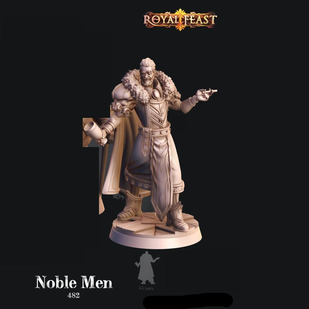 3D Printed Cast n Play Noble Man 28mm 32mm D&D (Online Only)