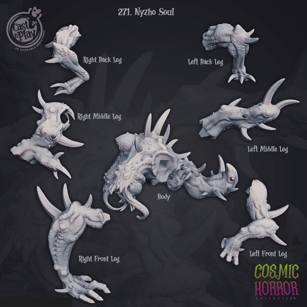 3D Printed Cast n Play Nyzho Soul Cosmic Horrors 28mm 32mm D&D (Online Only)